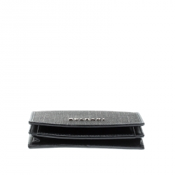 Bvlgari Grey/Black Coated Canvas Business Card Holder