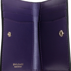مملوكة مسبقًا Bvlgari Green Leather Serpenti Forever Bifold Card Holder