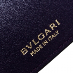 مملوكة مسبقًا Bvlgari Green Leather Serpenti Forever Bifold Card Holder