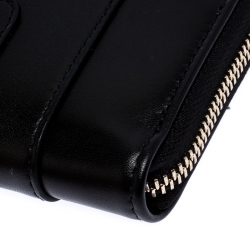 Bvlgari Black Leather Serpenti Forever Zip Around Wallet