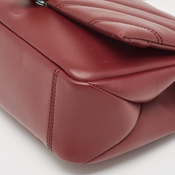 Bvlgari Red Quilted Leather Small Serpenti Cabochon Shoulder Bag