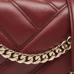 Bvlgari Red Quilted Leather Small Serpenti Cabochon Shoulder Bag