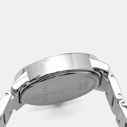 Pre Owned Bvlgari Purple Diamond Stainless Steel BvlgariBvlgari 102607 Women's Wristwatch 33 mm 
