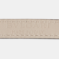 Pre Owned Bvlgari Serpenti Forever Enamel Leather Gold Tone Bracelet