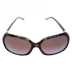 Pre Owned Bvlgari Brown Tortoise 8106-B-A Square Sunglasses