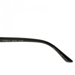 Pre Owned Bvlgari Black Le Gemme 18k Rose Gold Oval Polarized Sunglasses