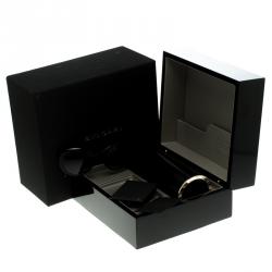 Pre Owned Bvlgari Black Le Gemme 18k Rose Gold Oval Polarized Sunglasses