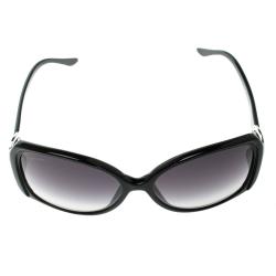 Pre Owned Bvlgari Black/Shaded Grey 8035 Oversize Sunglasses