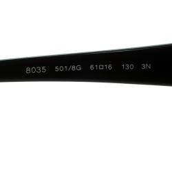 Pre Owned Bvlgari Black/Shaded Grey 8035 Oversize Sunglasses