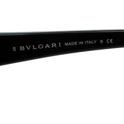 Pre Owned Bvlgari Black/Shaded Grey 8035 Oversize Sunglasses