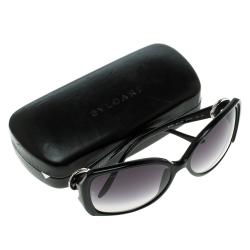 Pre Owned Bvlgari Black/Shaded Grey 8035 Oversize Sunglasses
