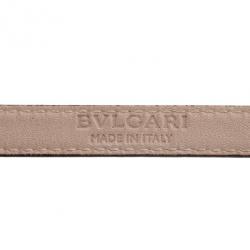 Pre Owned Bvlgari Serpenti Double Coiled Green Leather Bracelet 18CM