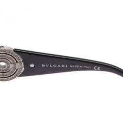 Bvlgari Black 8008B Crystal Temple Sunglasses