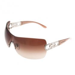 Bvlgari Brown 6023B Strass Edge Shield Sunglasses