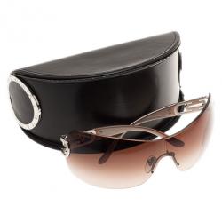 Bvlgari Brown 6023B Strass Edge Shield Sunglasses