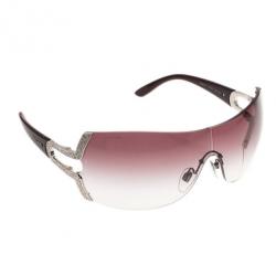 Bvlgari Purple 6038 Parentesi Motif Shield Sunglasses