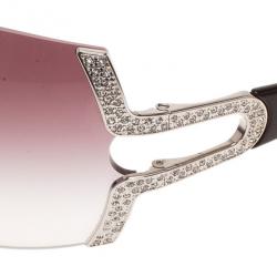 Bvlgari Purple 6038 Parentesi Motif Shield Sunglasses
