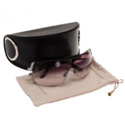 Bvlgari Purple 6038 Parentesi Motif Shield Sunglasses