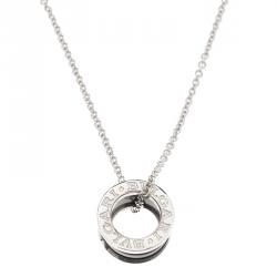 Bvlgari Save the Children Black Ceramic Silver Pendant Necklace