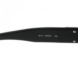 Pre Owned Bvlgari Black/Brown 810 Oval Sunglasses