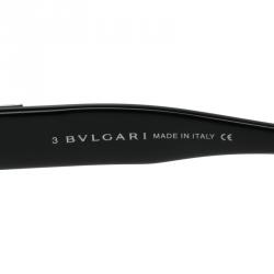 Pre Owned Bvlgari Black/Brown 810 Oval Sunglasses