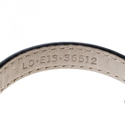 Pre Owned Bvlgari Serpenti Green Enamel Leather Bracelet 17cm