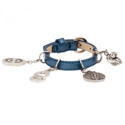 Pre Owned Bvlgari Leather Charm Bracelet