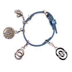 Pre Owned Bvlgari Leather Charm Bracelet