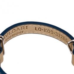 Pre Owned Bvlgari Leather Charm Bracelet