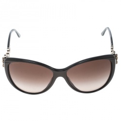 Bvlgari Brown/Brown Gradient 8097-B Limited Edition Crystal Embellished Floral Cat Eye Sunglasses