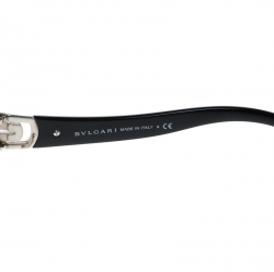 Bvlgari Black 8021-B Crystal Embellished Rectangular Sunglasses 