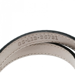 Bvlgari Serpenti Forever Black Enamel Double Coiled Leather Gold Plated Bracelet