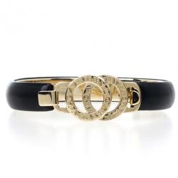 Bvlgari Black Creamy Calf Leather Bracelet 
