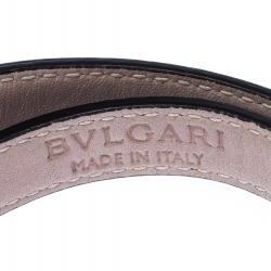 Bvlgari Serpenti Forever Enamel Purple Double Coiled Leather Gold Plated Bracelet