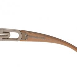 Pre Owned Bvlgari Brown 6023B Strass Edge Shield Sunglasses