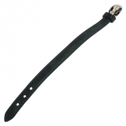 Bvlgari Serpenti Green Karung Leather Enamel Bracelet 