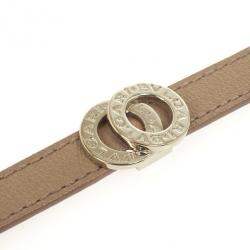 Bvlgari Leather Double Coiled Bracelet