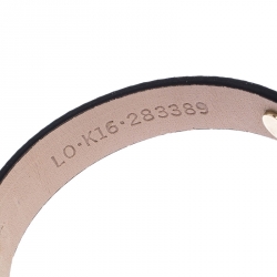 Pre Owned Bvlgari Diva's Dream Blue Enamel Gold Plated Blue Leather Bracelet