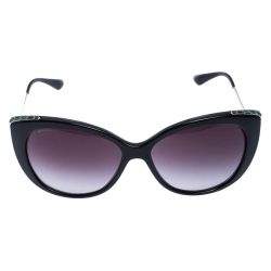 Bvlgari Serpenti Black/Grey Gradient 8178 Cateye Sunglasses 