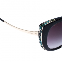 Bvlgari Serpenti Black/Grey Gradient 8178 Cateye Sunglasses 
