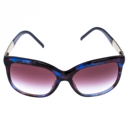 Pre Owned Bvlgari Purple/Blue Gradient 8155 Square Sunglasses