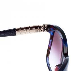 Pre Owned Bvlgari Purple/Blue Gradient 8155 Square Sunglasses