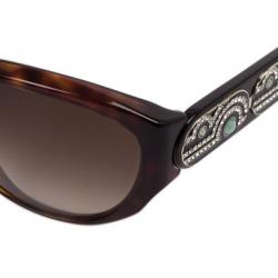 Pre Owned Bvlgari Tortoise Frame 8038B Limited Edition Woman Sunglasses
