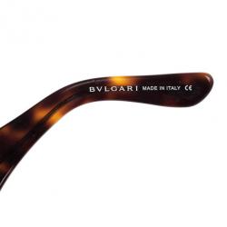 Pre Owned Bvlgari Tortoise Frame 8038B Limited Edition Woman Sunglasses