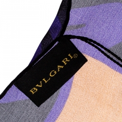 Pre Owned Bvlgari Multicolor Animal Print Silk Scarf