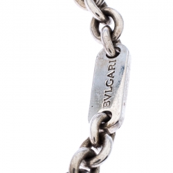 Pre Owned Bvlgari B.Zero1 Silver Chain Link Charm Bracelet
