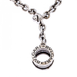 Pre Owned Bvlgari B.Zero1 Silver Chain Link Charm Bracelet