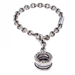 Pre Owned Bvlgari B.Zero1 Silver Chain Link Charm Bracelet