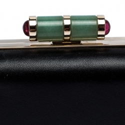 Bvlgari Black Leather Lipstick Case
