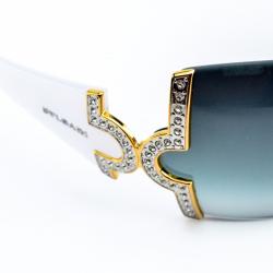 Bvlgari White 651-B Shield Woman Sunglasses